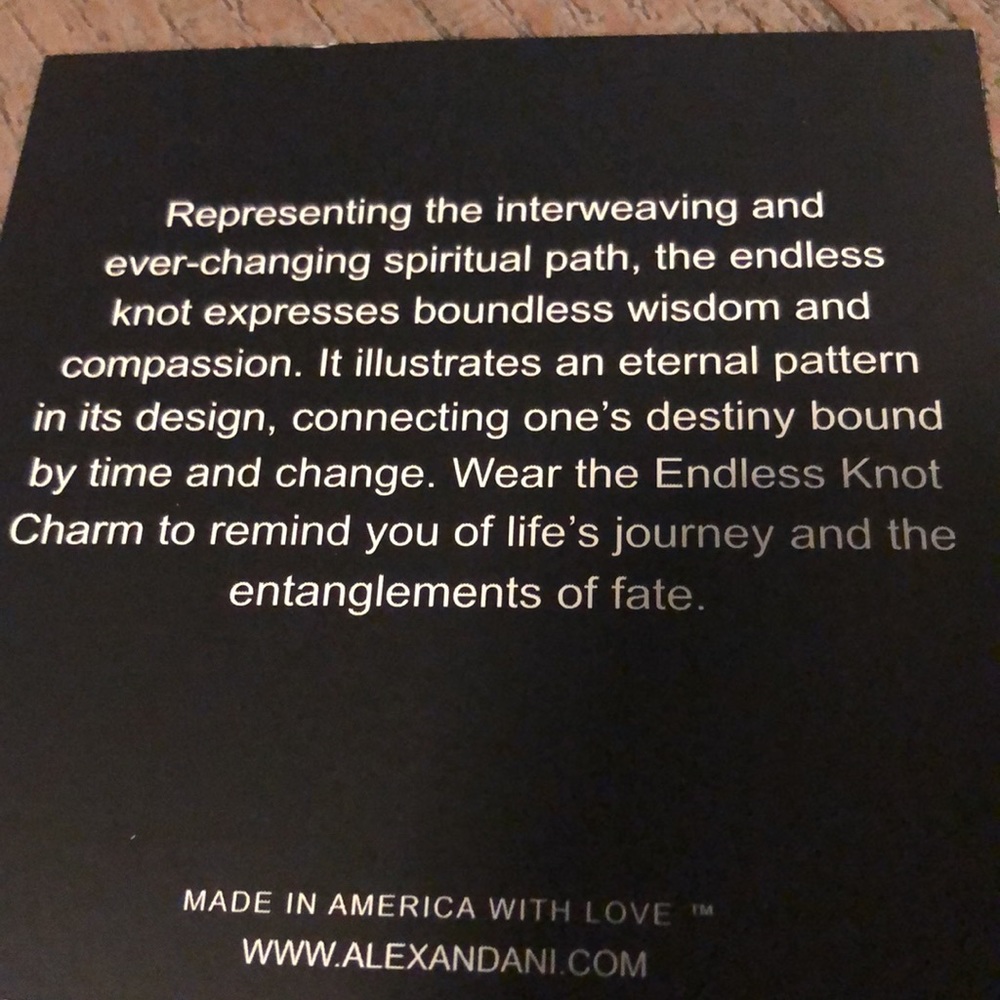 Alex And Ani Charm Bracelet - Endless Knot - Picture 5 of 5